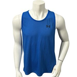 Under Armour Men’s Tank Top Blue Tank Top Sleeveless L